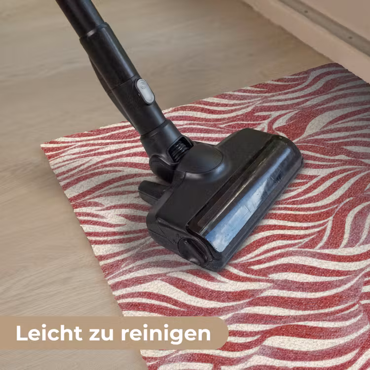 Golvende vormen - Abstract - Rood Deurmat klein -reinigen_DE