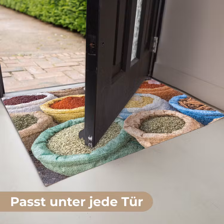 Fußmatte - Gewürze – Beutel – Markt - Kruiden - Zakken - Markt Deurmat klein