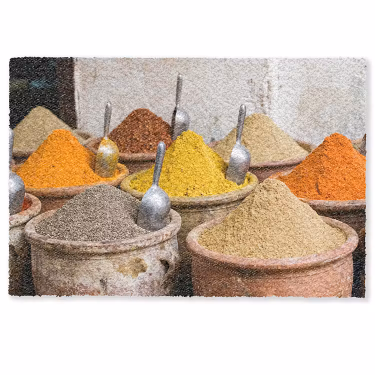 Fußmatte - Gewürze – Gläser – Orientalisch - Kruiden - Potten - Oosters Deurmat klein