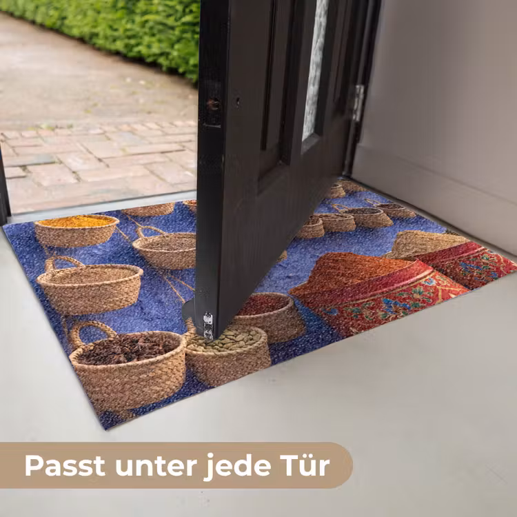 Fußmatte - Gewürze – Körbe – Markt - Kruiden - Manden - Markt Deurmat klein