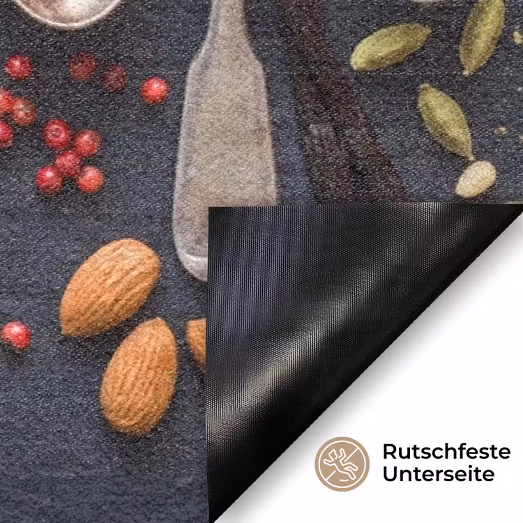 Kruiden - Lepels - Culinair - Kleurrijk - Sfeervol Deurmat klein -antislip_DE