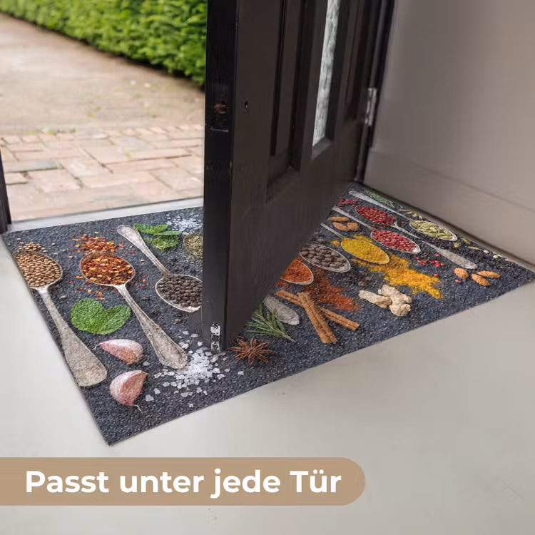 Kruiden - Lepels - Culinair - Kleurrijk - Sfeervol Deurmat klein -USP_DE