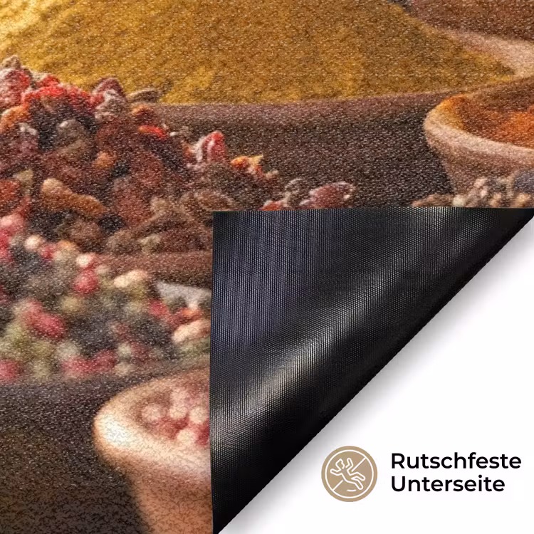 Fußmatte - Gewürze – Markt – Bunt - Specerijen - Markt - Kleurrijk Deurmat klein