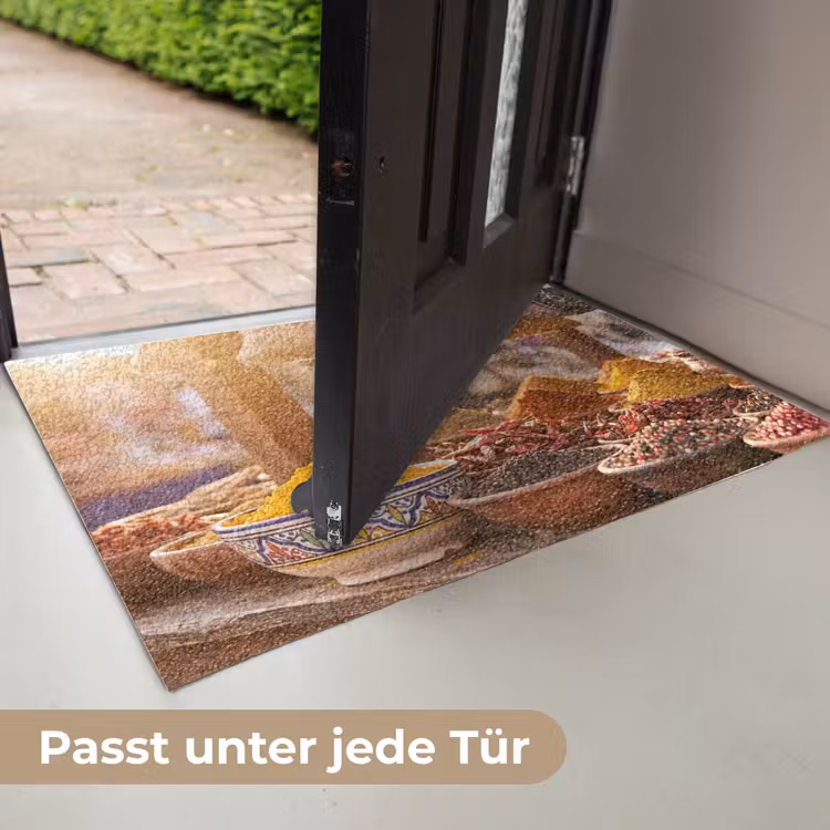 Fußmatte - Gewürze – Markt – Bunt - Specerijen - Markt - Kleurrijk Deurmat klein