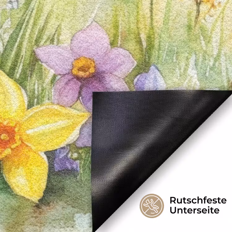 Gieter - Lavendel - Bloesems Deurmat klein -antislip_DE