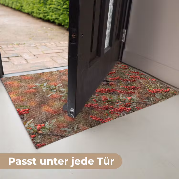 Goudvink - Bessen - Herfst - Natuur - Kleurrijk Deurmat klein -USP_DE