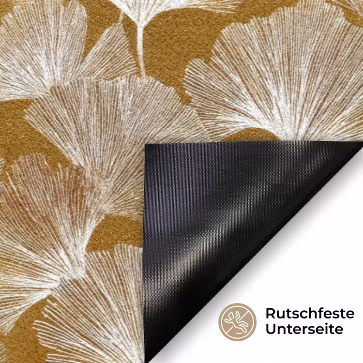 Ginkgo - Bladeren - Goud Deurmat klein 898 -antislip_DE