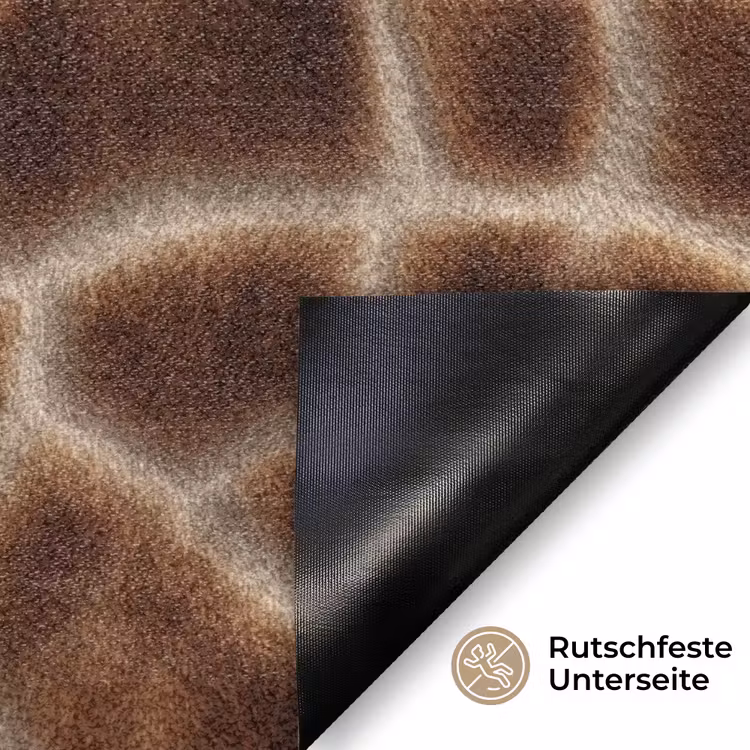 Giraf - Vacht - Bruin Deurmat klein 898 -antislip_DE