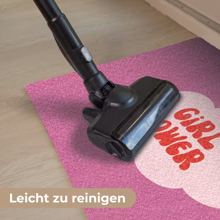 Girl power - Wolk - Roze Deurmat klein -reinigen_DE