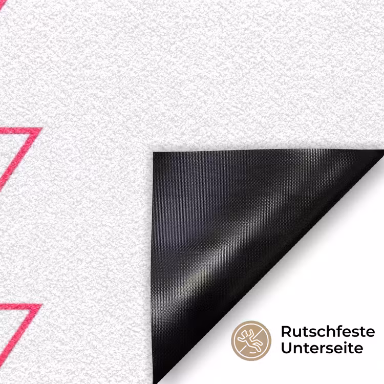 Lucky - Roze - Patroon Deurmat klein -antislip_DE