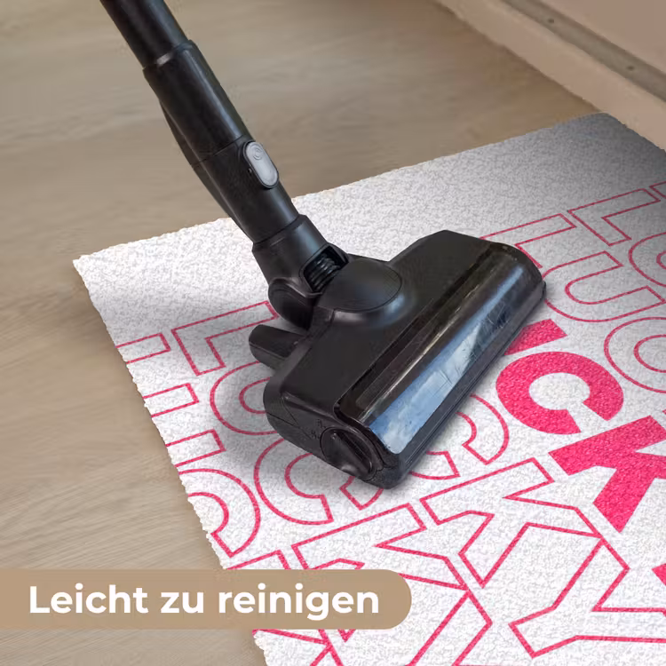 Lucky - Roze - Patroon Deurmat klein -reinigen_DE