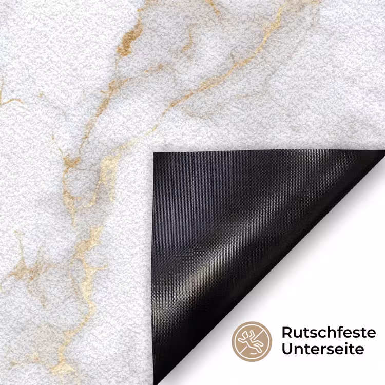 Gouden aders - Marmer - Wit Deurmat klein 898 -antislip_DE