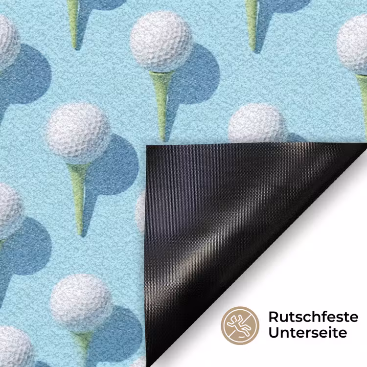 Golf - Ballen - Blauw Deurmat klein 898 -antislip_DE