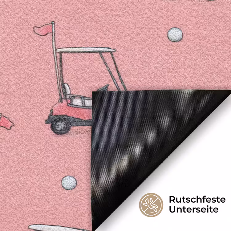 Golfkar - Retro - Roze Deurmat klein 898 -antislip_DE