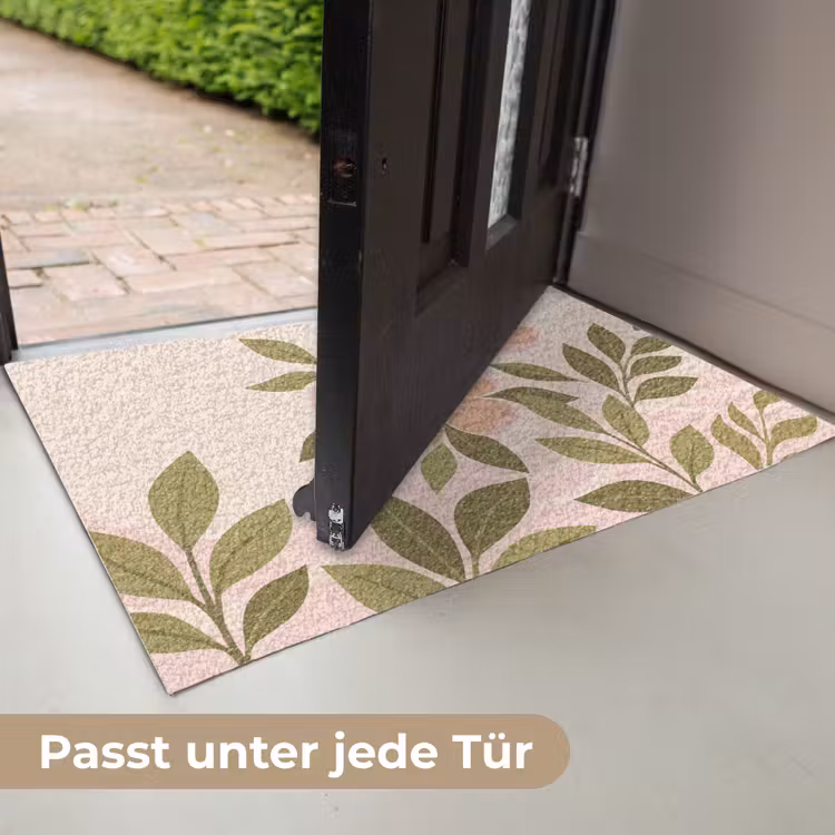 Grafisch - Bloemen - Roze Deurmat klein -USP_DE