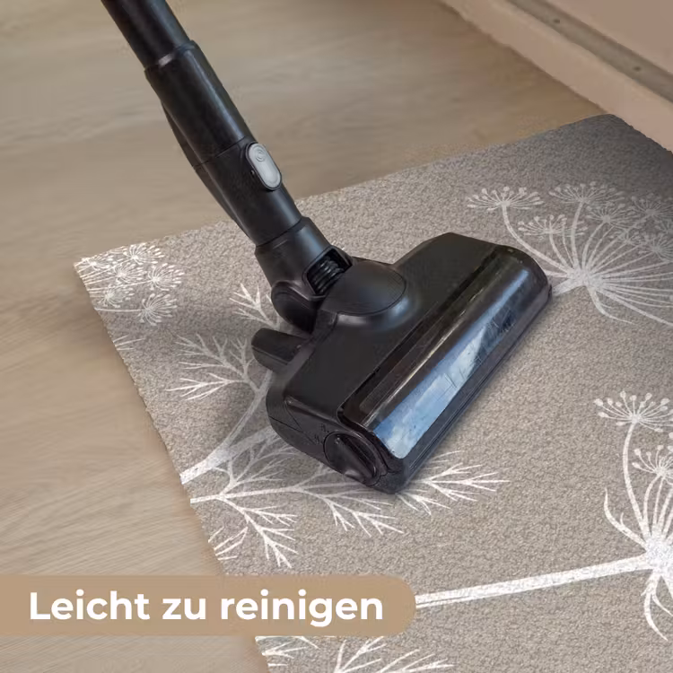 Grafisch - Fluitenkruid - Taupe Deurmat klein -reinigen_DE