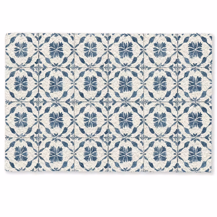 Grafisch - Tegel - Blauw Deurmat klein 898 -zkaufland3d