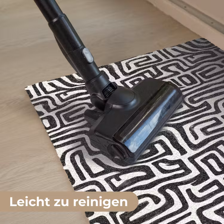 Grafisch - Lijnen - Zwart - Wit Deurmat klein 898 -reinigen_DE