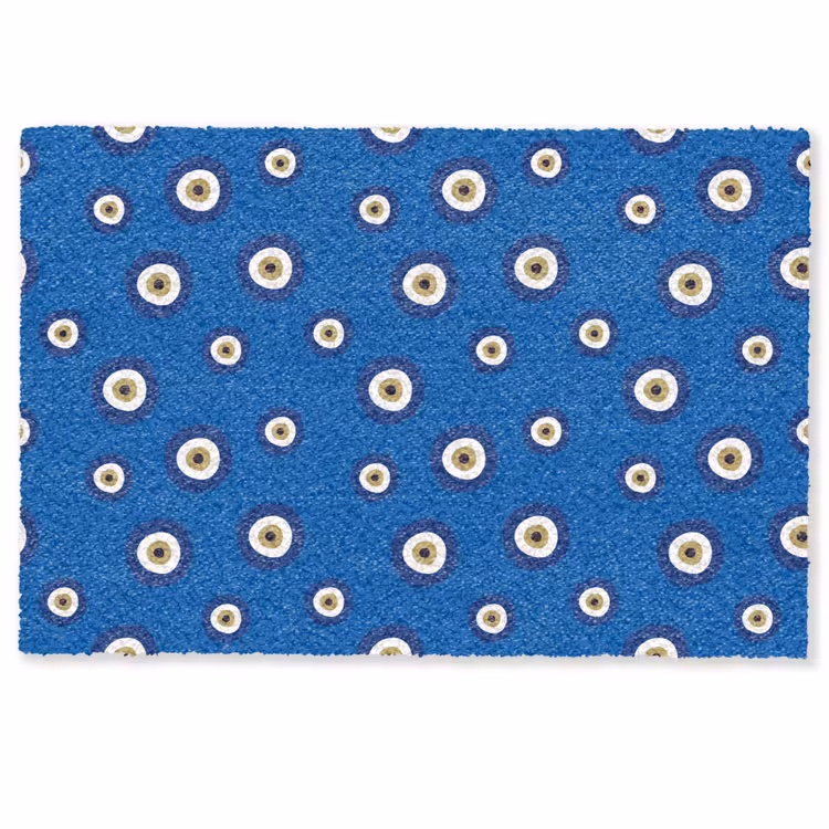 Griekse Boze Oog - Patroon - Blauw Deurmat klein -zkaufland3d