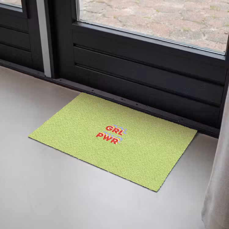 Grl pwr - Groen - Rood - 3D Deurmat klein -sfeer2