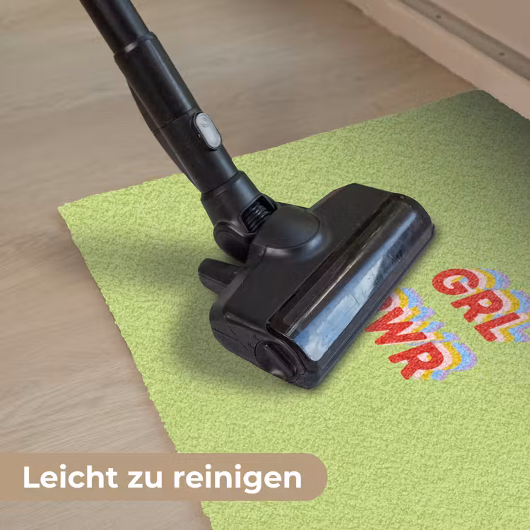 Grl pwr - Groen - Rood - 3D Deurmat klein -reinigen_DE