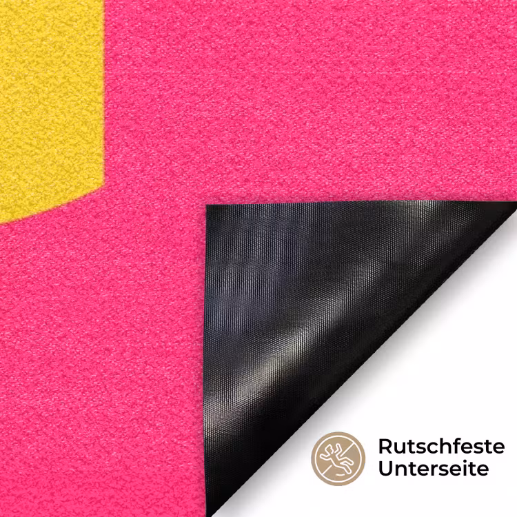 Dream big - Roze - Geel - Minimalistisch Deurmat klein -antislip_DE