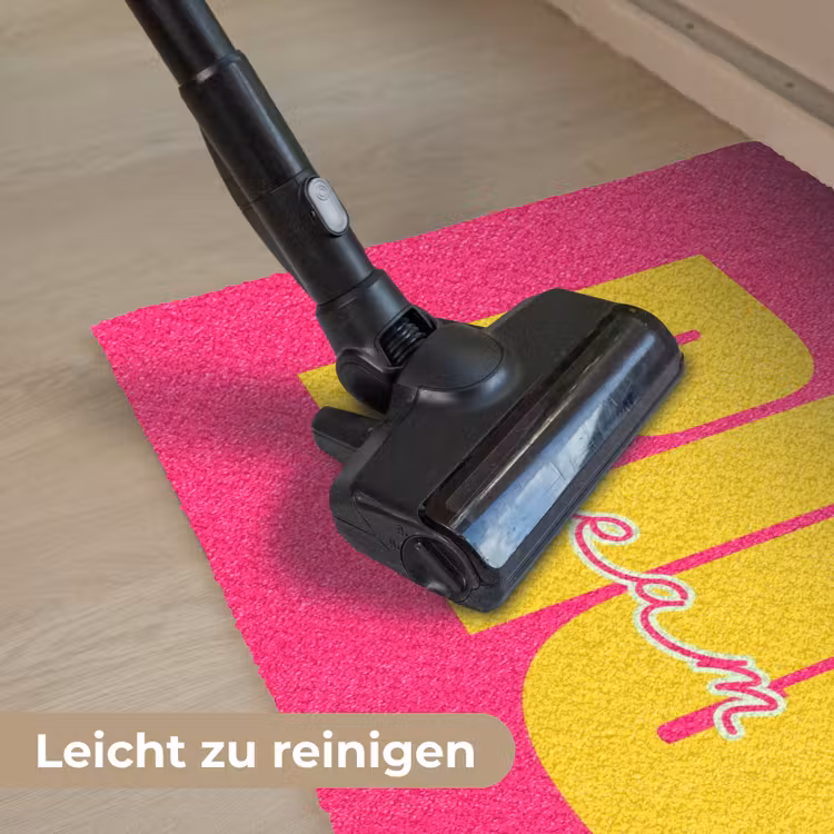 Dream big - Roze - Geel - Minimalistisch Deurmat klein -reinigen_DE