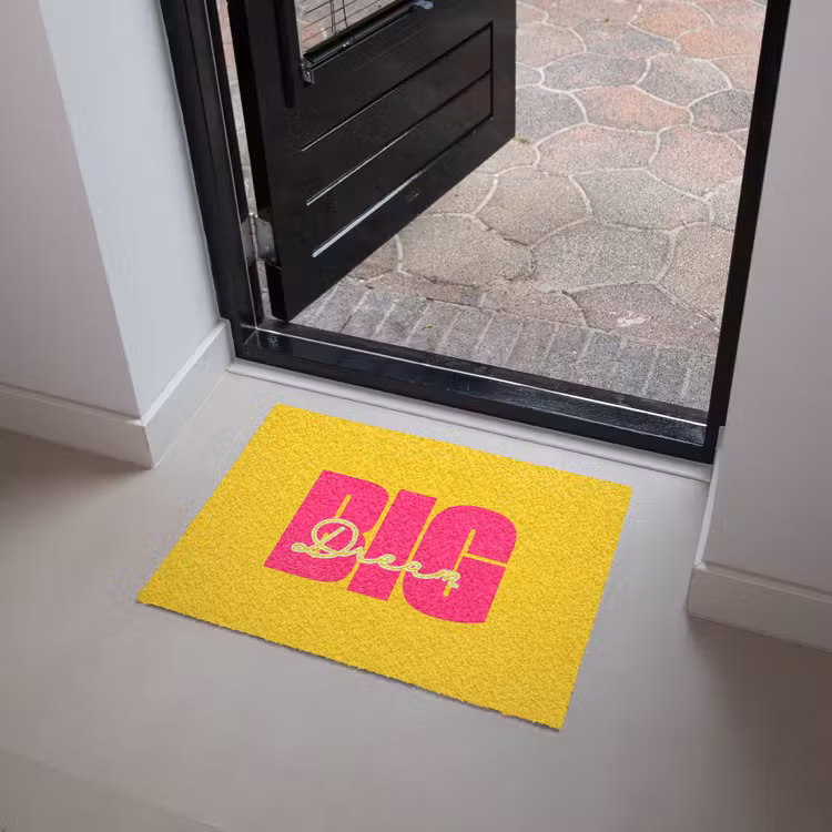 Dream big - Geel - Roze Deurmat klein -sfeer5