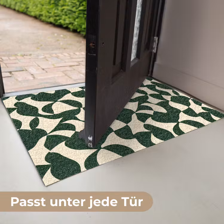 Groen - Organische vlakken - Crème Deurmat klein 898 -USP_DE
