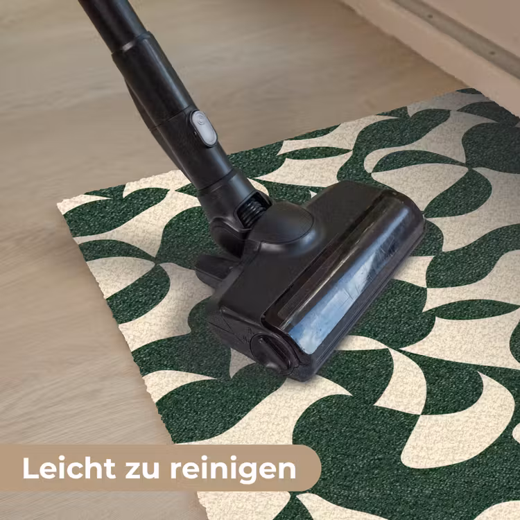 Groen - Organische vlakken - Crème Deurmat klein 898 -reinigen_DE