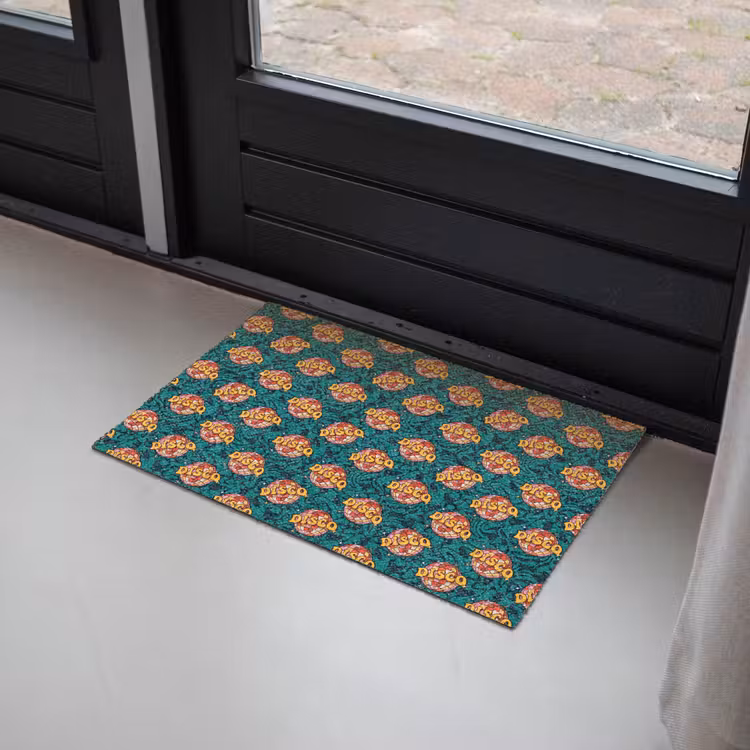 Groen - Disco - Patroon Deurmat klein 898 -sfeer2