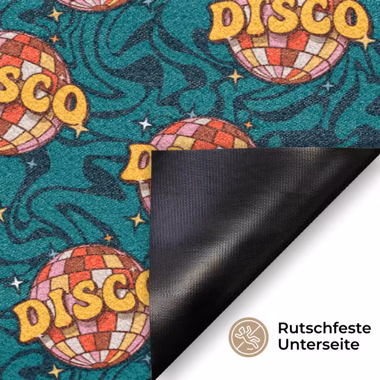 Groen - Disco - Patroon Deurmat klein 898 -antislip_DE