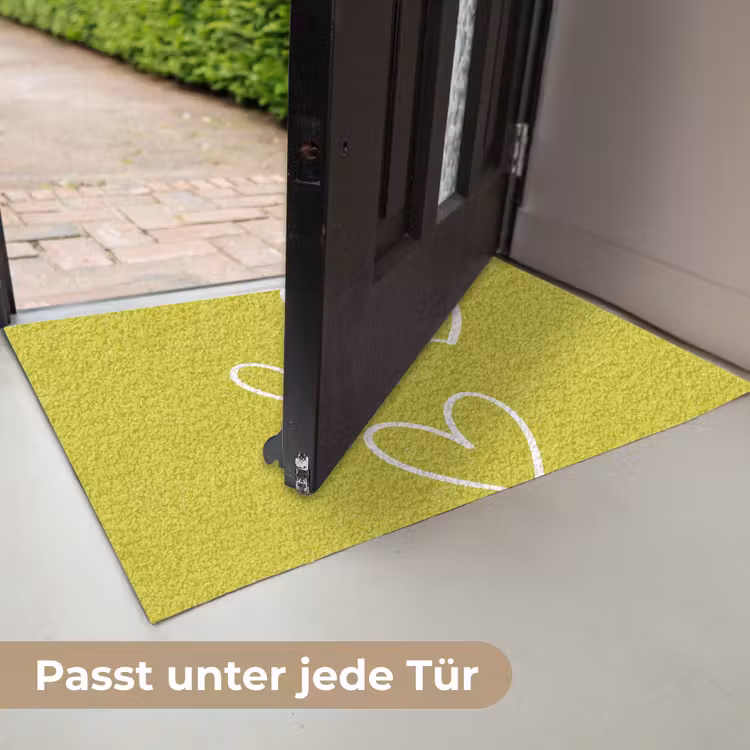 Groen - Hartjes - Wit Deurmat klein -USP_DE