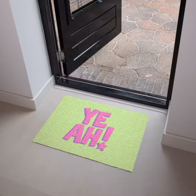 Groen - Neon - Quote Deurmat klein -sfeer5