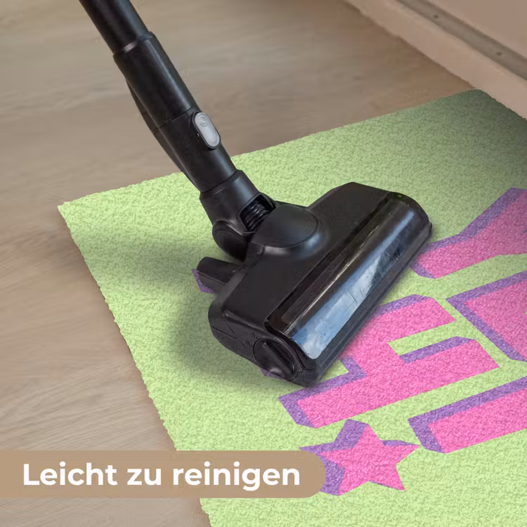 Groen - Neon - Quote Deurmat klein -reinigen_DE