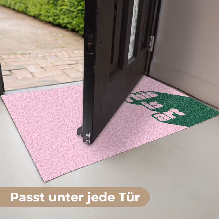 Groen - Teskt - This is art - Roze Deurmat klein -USP_DE