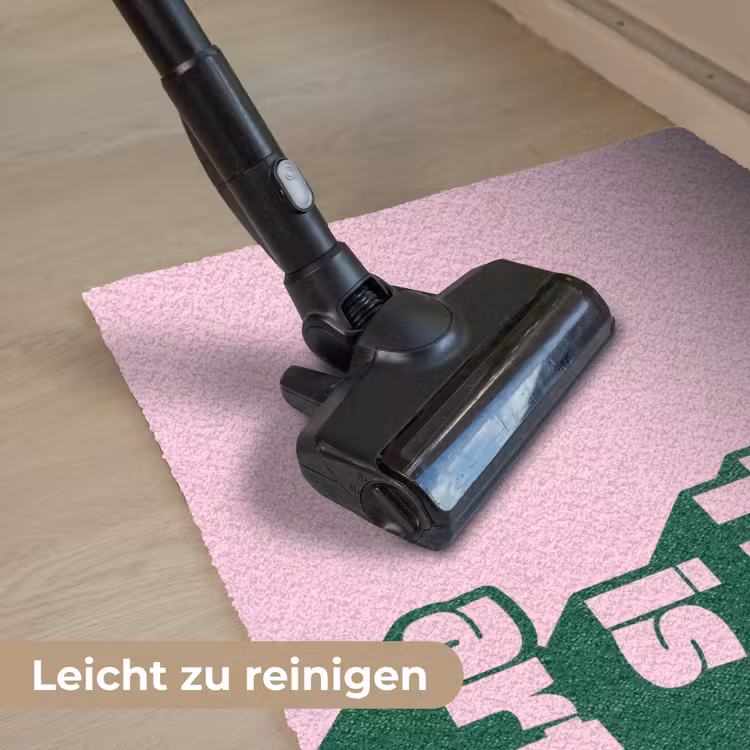 Groen - Teskt - This is art - Roze Deurmat klein -reinigen_DE