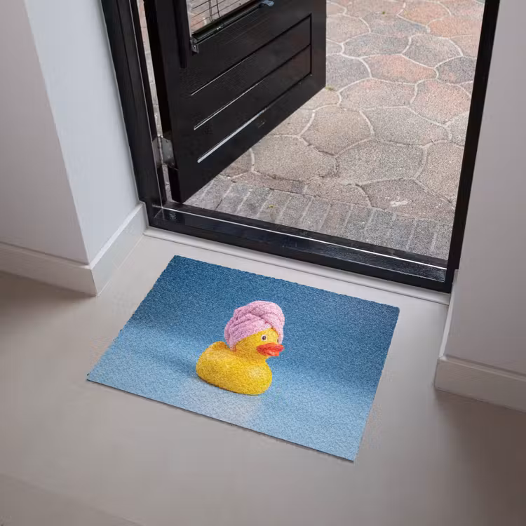 Badeend - Handdoek - Blauw Deurmat klein -sfeer5