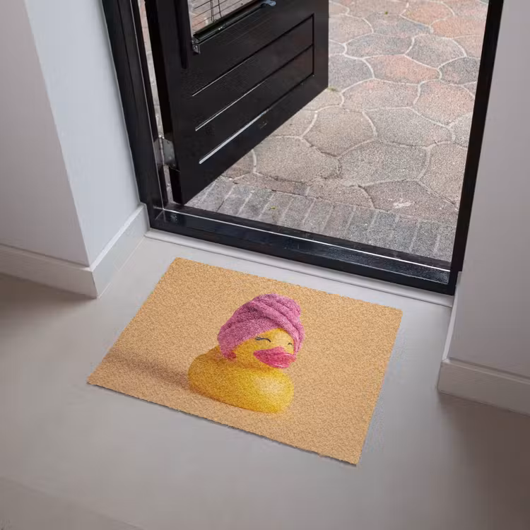 Badeend - Handdoek - Kleurrijk Deurmat klein -sfeer5