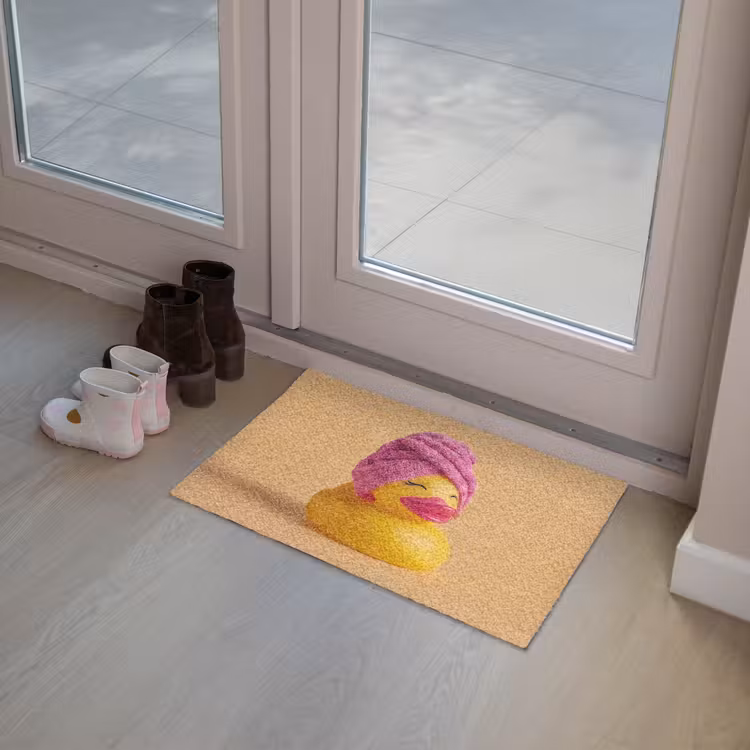 Badeend - Handdoek - Kleurrijk Deurmat klein -sfeer3