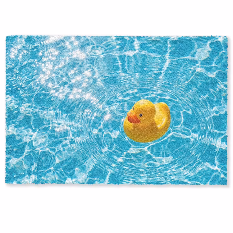 Badeend - Dobberen - Blauw Deurmat klein -zkaufland3d