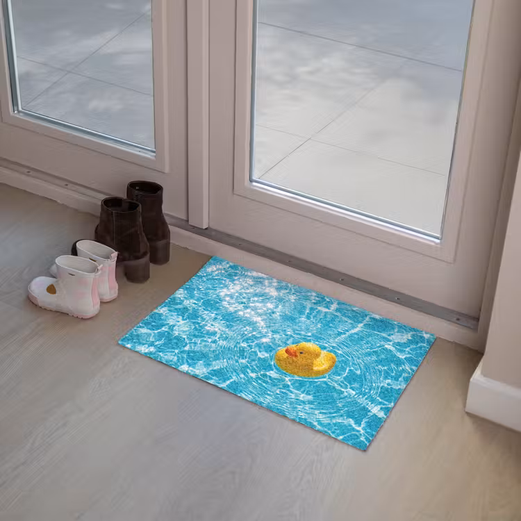 Badeend - Dobberen - Blauw Deurmat klein -sfeer3