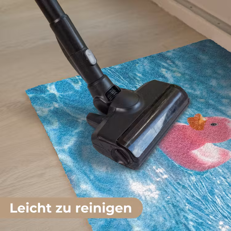 Badeend - Dobberend - Roze Deurmat klein -reinigen_DE