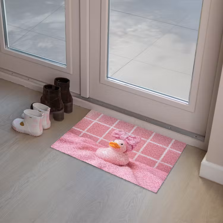 Badeend -Strik - Roze Deurmat klein -sfeer3