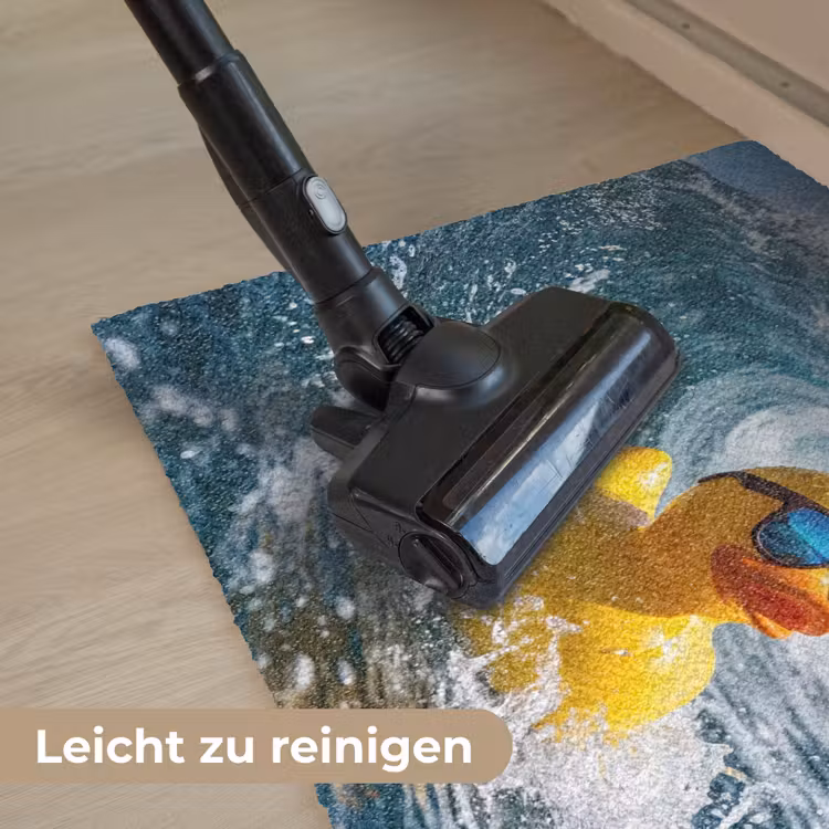 Badeend - Stoer - Golven Deurmat klein -reinigen_DE