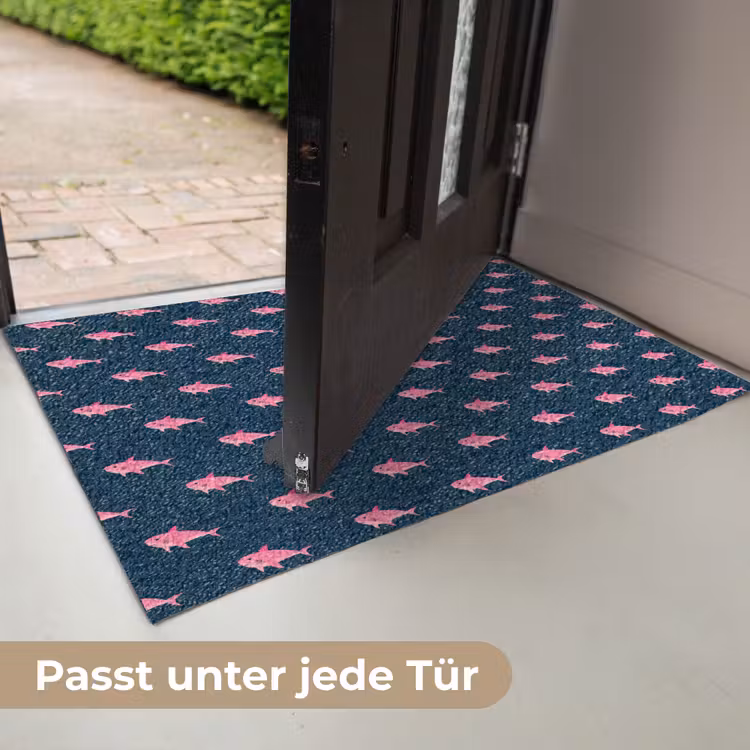 Haaien - Roze - Blauw - Zeedieren Deurmat klein -USP_DE
