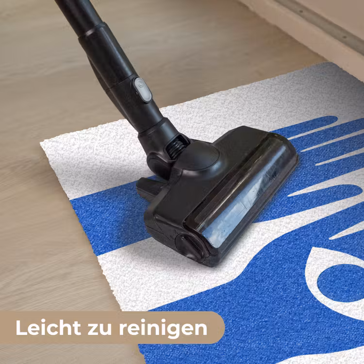 Handen - Twee - Ogen - Blauw Deurmat klein -reinigen_DE