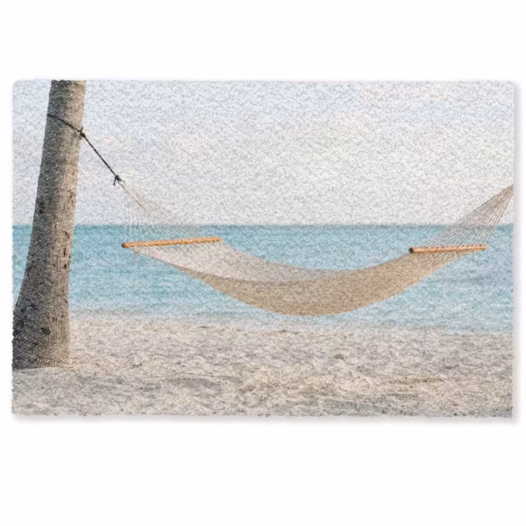 Hangmat - Strand - Wit Deurmat klein -zkaufland3d