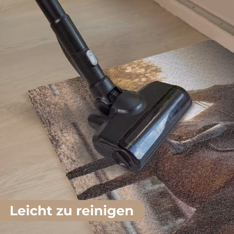 Harmonie - Ruiter - Zon Deurmat klein -reinigen_DE