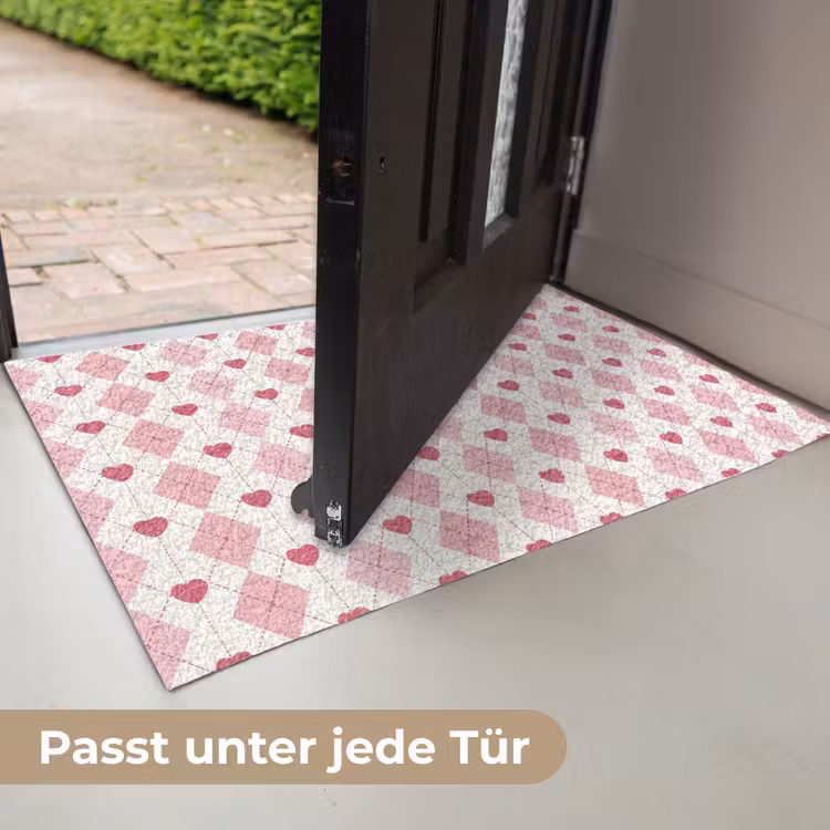 Ruiten - Klassiek - Roze - Wit Deurmat klein 898 -USP_DE